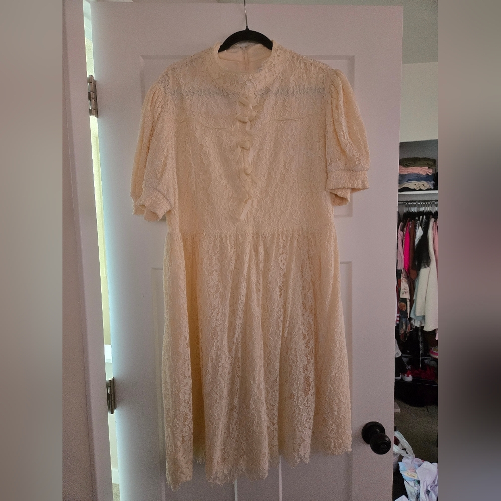 Ivy City Co Cream Lace Dress